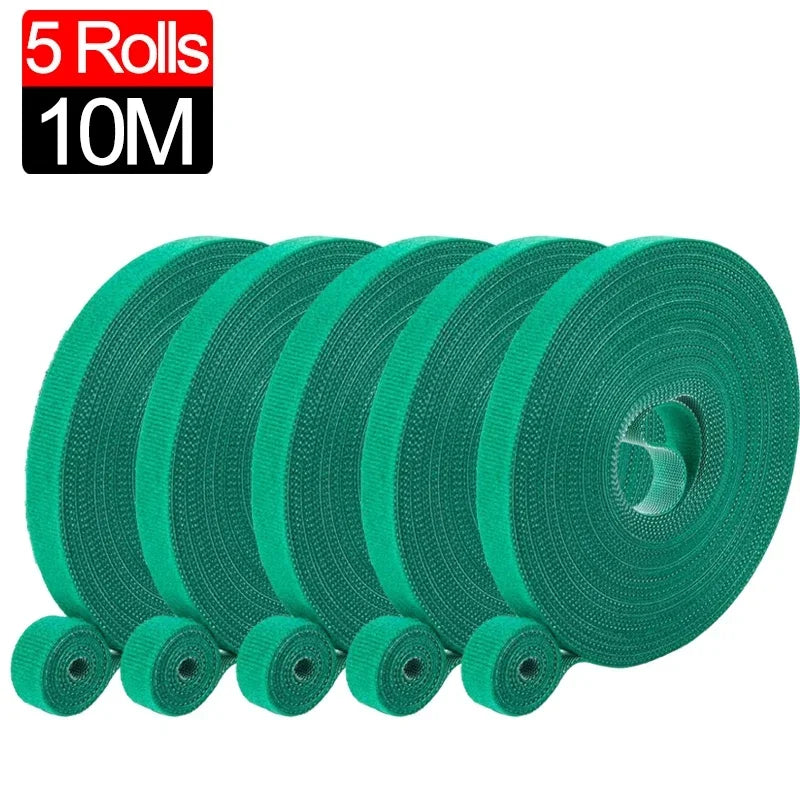 2M Nylon Plant Ties Plant Bandage Hook Tie Loop Adjustable Plant Support Reusable Fastener Tape for Home Garden Accessories